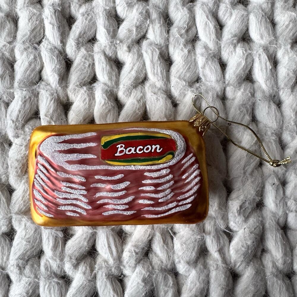 Sur La Table Bacon Glass Ornament